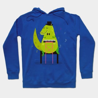 Pianist dinosaur Hoodie